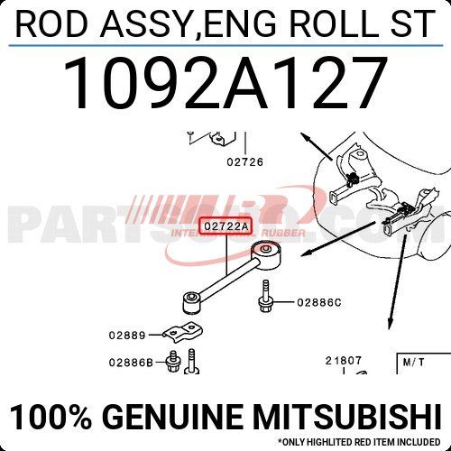 1092A127 Engine Mounting for Mitsubishi Mirage/Space Star 2012-2022