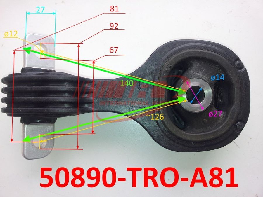 50890-TR0-A81 Engine Mounting for Honda Honda Civic FB 2012-2015