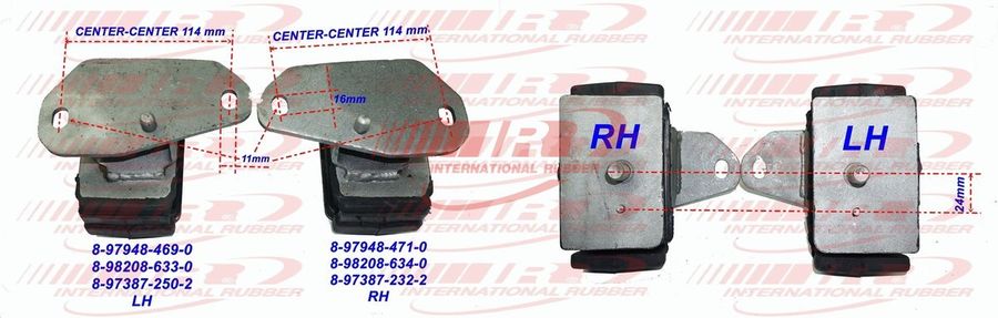 8-97948-469-0 LH Engine Mounting for Isuzu D-Max 2002-2012